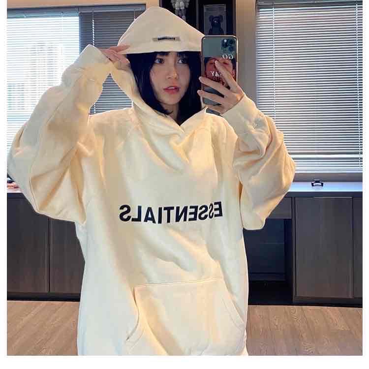 Fear of God ESSENTIALS 3D Silicon Applique Pullover Hoodie Buttercream Fear of God ESSENTIALS 3D Silicon Applique Pullover Hoodie Buttercream
